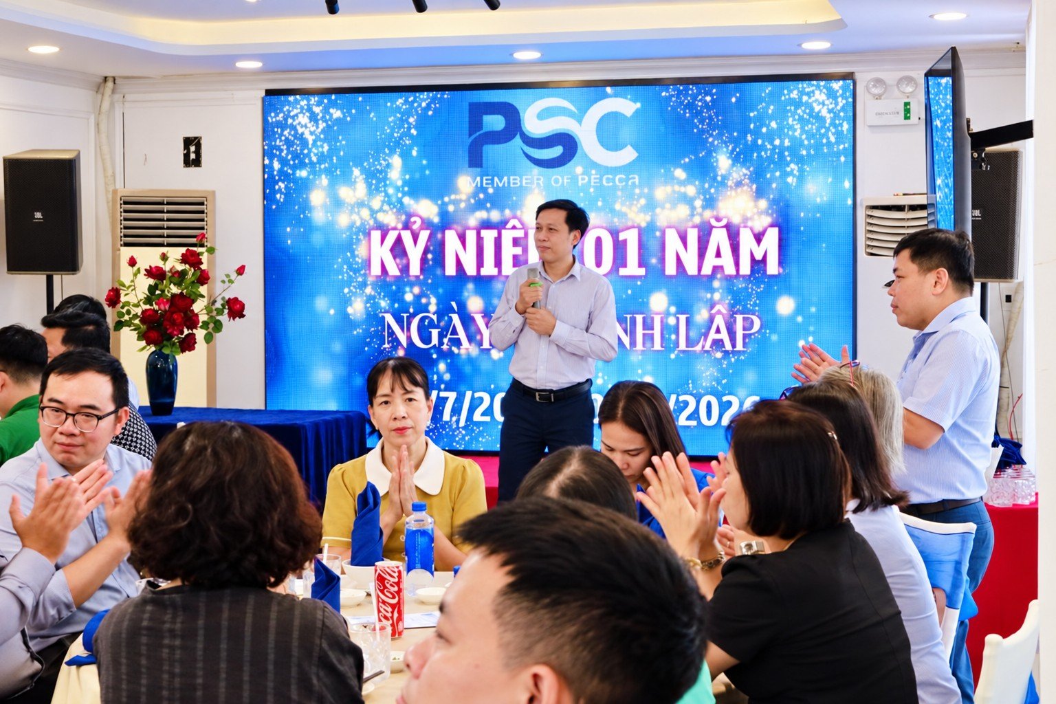 Ông Phạm Minh Thành – Tổng Giám đốc PSC phát biểu tại Lễ kỷ niệm 45 năm hình thành và 1 năm PSC hoạt động với tư cách pháp nhân độc lập – 1/7/2026